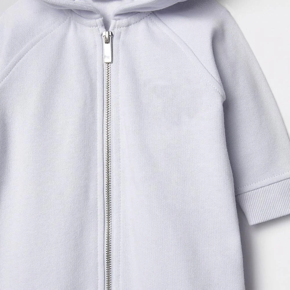 Fall winter hoodie one piece angel wings on the back baby girls brushed cotton jumpsuit zip hoodies