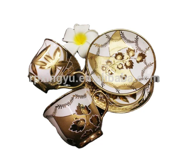 
Fine arabic ceramic tea cup sets, tea cup and saucer wholesale 