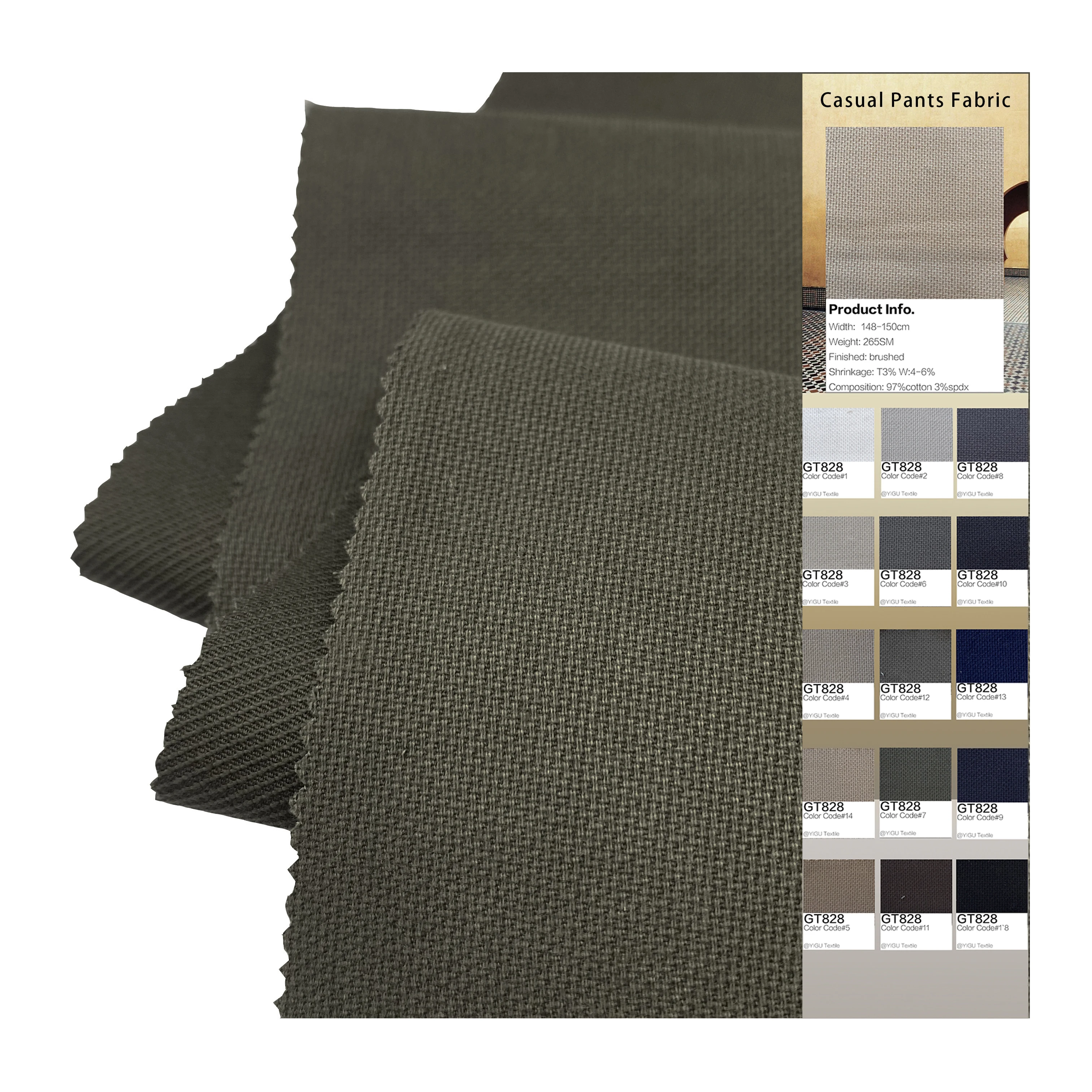 95 cotton 5 elastane black texture custom heavy plain printed for men spandex stretchy jacquard white yarn dyed cotton fabric