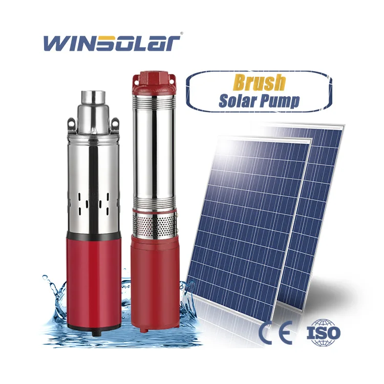 WINSOLAR Dc щетка портативная 24 В 0 3 л.с. водяные солнечные погружные насосы для насосов
