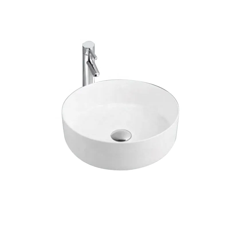 Fashion New Design Ceramic sanitaryware art basin vessel sink round white table top wash basin