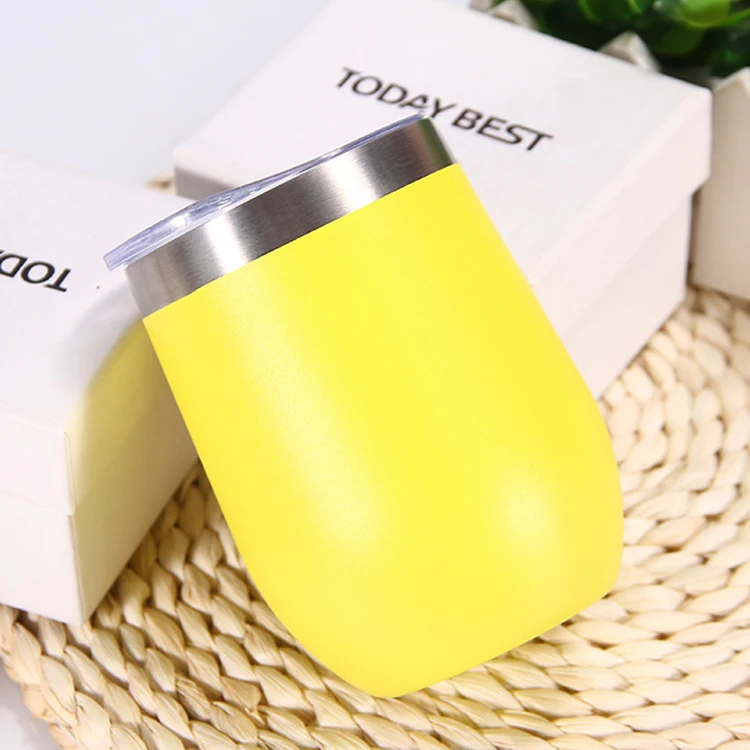 
12 oz stainless steel wine tumbler cups wholesale insulated custom 12oz wine tumbler with lid 