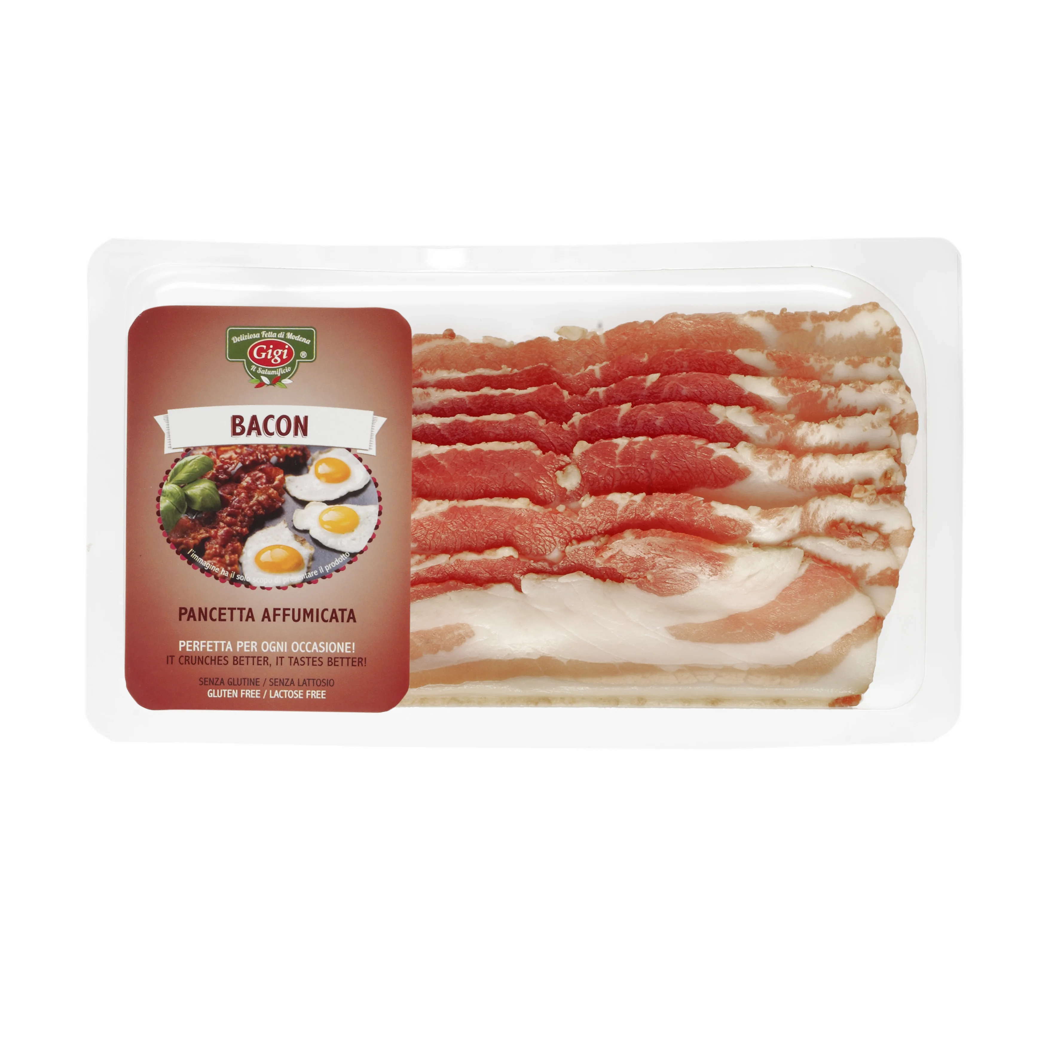 
Копченый нарезанный бекон 100 г Сделано в Италии Органическая еда из Италии 