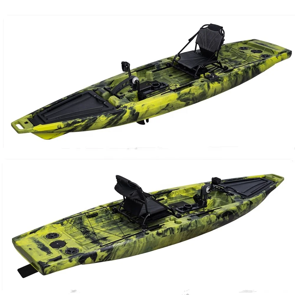 Pedal kayak 3.81 meters fishing kayak made in China single seat one person kayak sale for fishing
