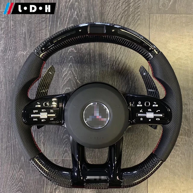  Для руля Mercedes Benz Range из углеродного волокна amg со светодиодной