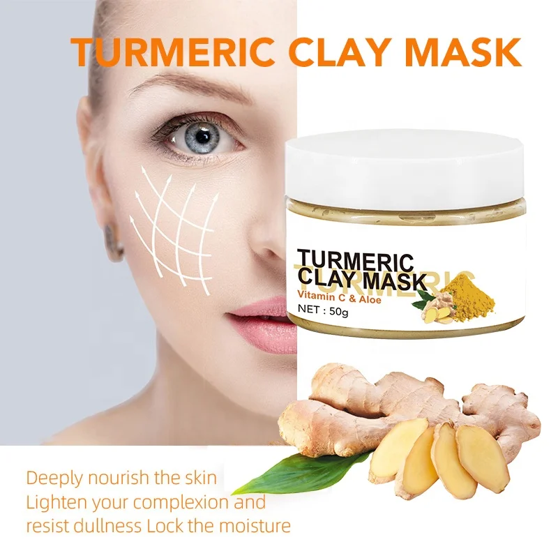 Turmeric Skincare Set Anti Acne Whitening Private Label Toner Serum Cream Face Wash Turmeric Skin Care Set