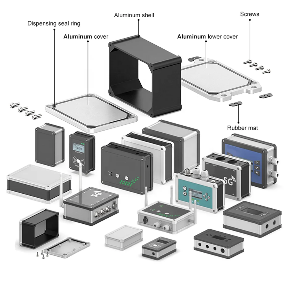 Изготовленный На Заказ ip68 ip65 Алюминиевый Металл для электронного оборудования инвертор Взрывозащищенная распределительная коробка прозрачный маленький водонепроницаемый корпус