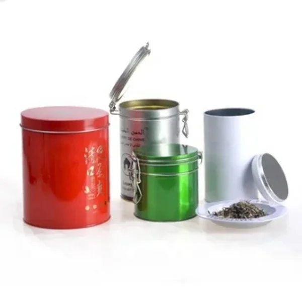 Hot sale metal tea tin containers custom printed tea storage tin can wholesale