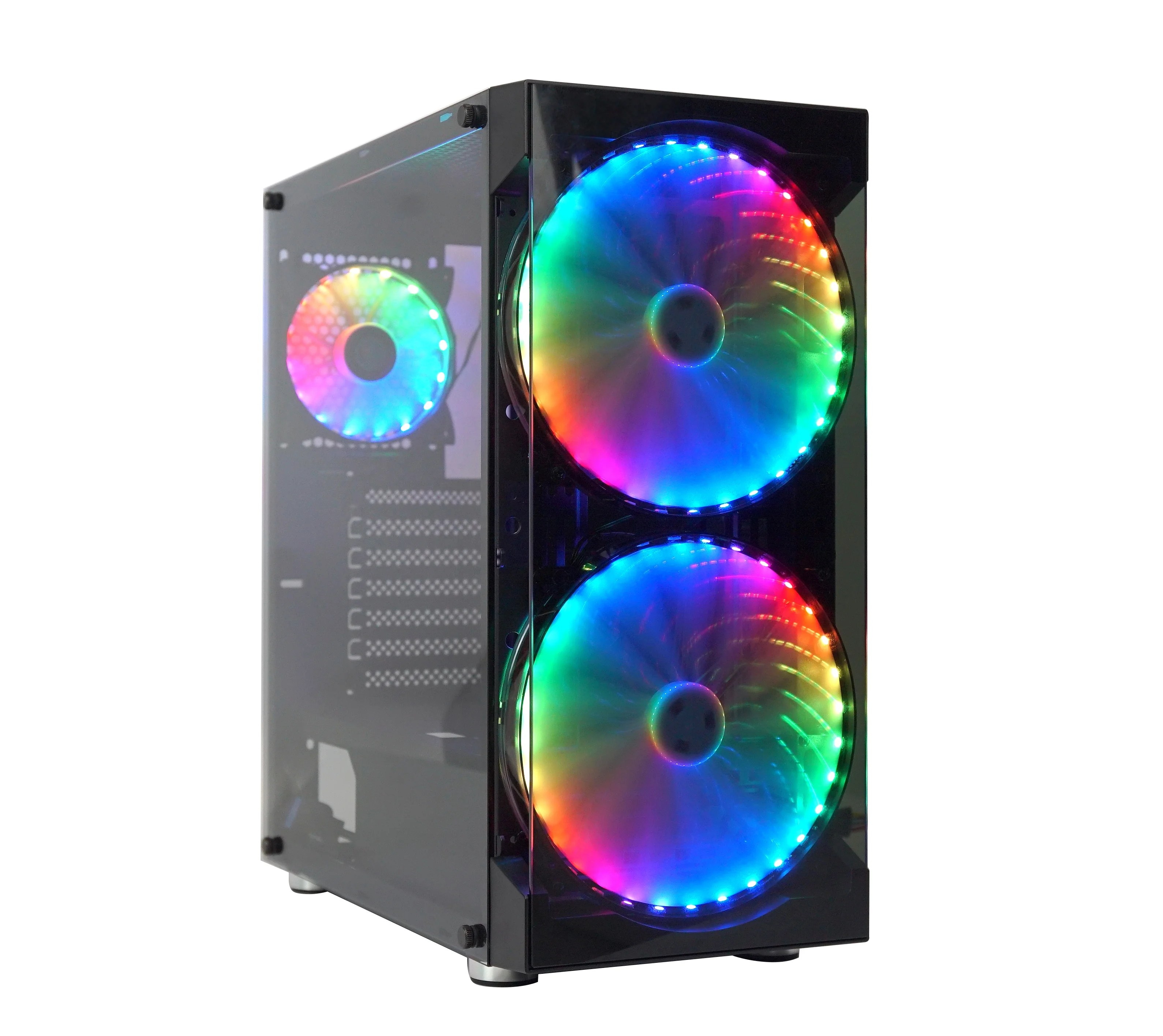 H серии черный панели закалённого стекла для компьютерных игр корпус 14 см 18 20 RGB проточный вентилятор