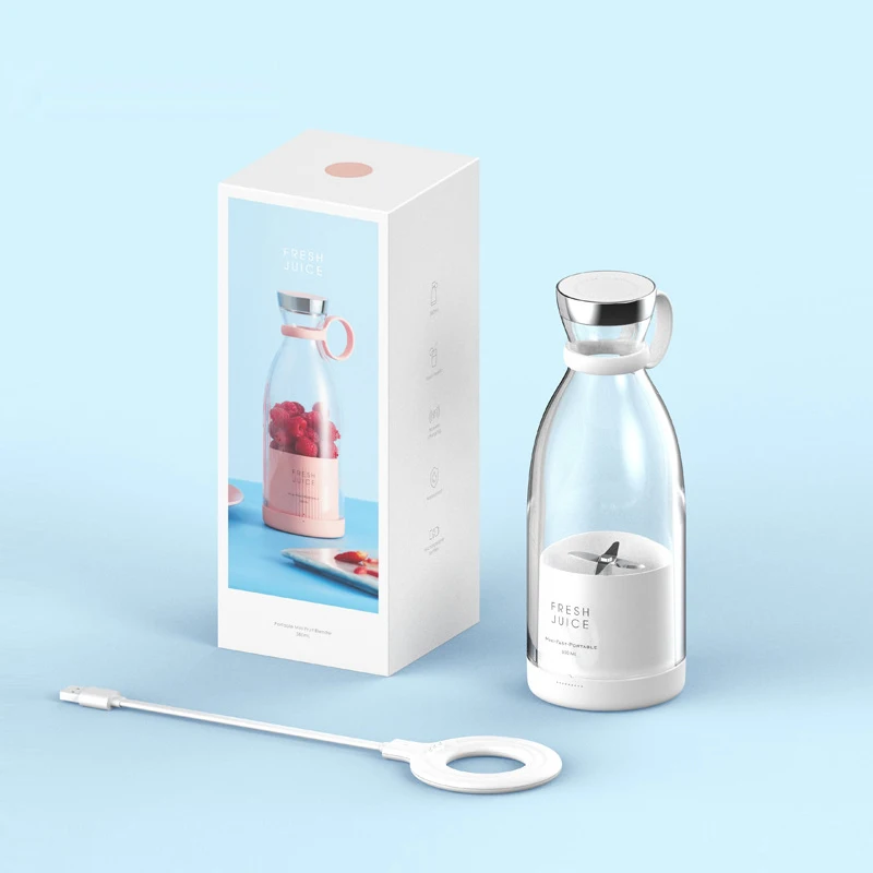 Electric Mini Portable Juicer Cup Bottle Travel Wireless Charging Fruit Mixer Blender