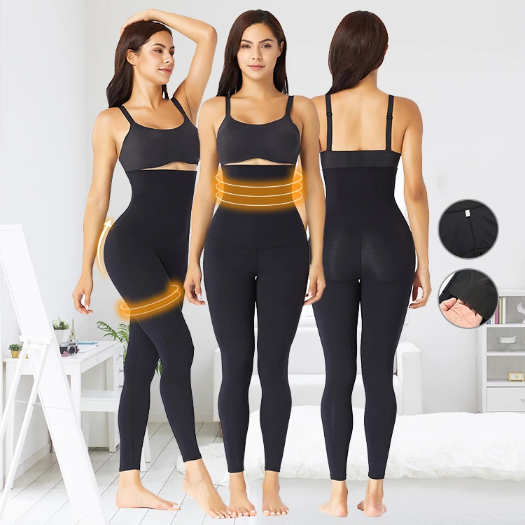 
Latest Design 2-In-1 High Waist Butt Lift Yoga Pants Women Slimming Shapewear Tummy Control Shaper 