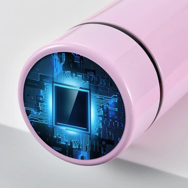 17oz office water bottle Temperature display vacuum thermos causal bottle with tea infuser