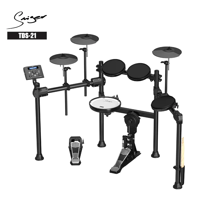 China Factory Hot Selling smiger Digital Drum Electronic Drum Set Musical Instruments mesh head snare USB digital drum