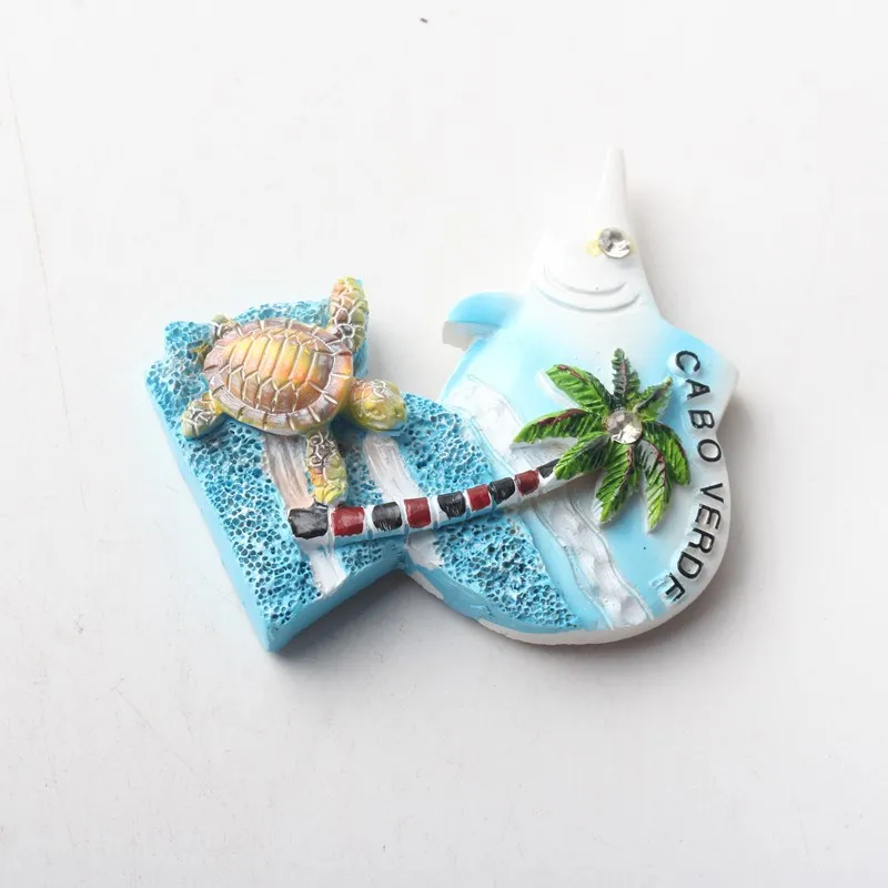 Resin Hand Craft Turtle Refrigerator Souvenir Magnet With Magnetic Sticker for Home Kitchen Decoration  Fridge Magnets