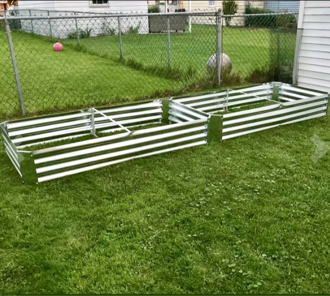Customized 2 pcs 6x3x1ft Galvanized Metal Raised Garden Bed for Vegetables