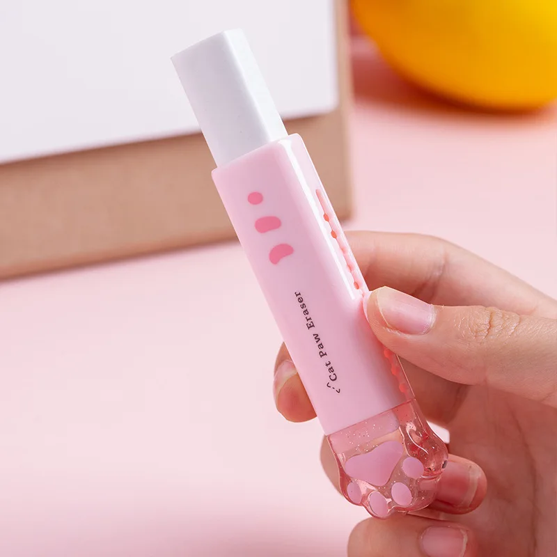 Eurolucky Cat Claw Eraser Lovely Push Pull Pen Eraser For Children Special For Clean Erasers For Kids
