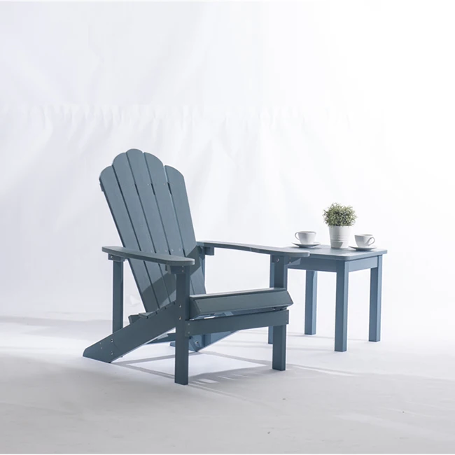 Classic patio garden waterproof cupholder plastic wood furniture outdoor Backyard durable back armchair hdpe adirondack chair
