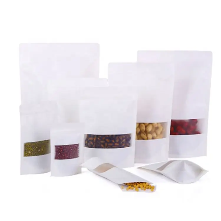 custom design printed foil lined food package with tin tie/coffee bean kraft paper food pouch