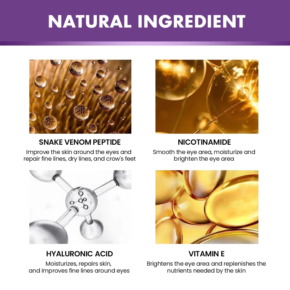 Private Label Luxury Face Skin Care Serum Repair Wrinkles Lifting Anti Aging Brightening Snake Venom Peptide Face Serum Facial