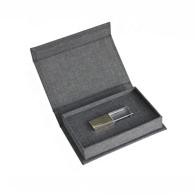 wedding fabric crystal USB stick flash drive presentation gift box
