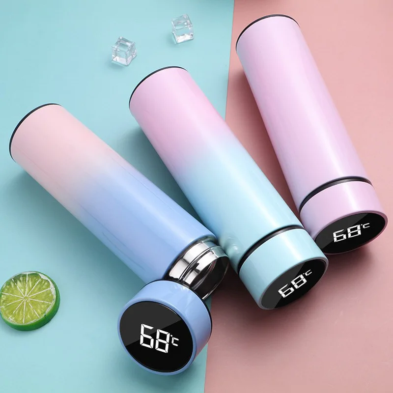 Smart Water Bottle Tea Infuser Thermos flask Travel Mug with Smart LCD Touch Screen Keep Hot Cold Car Portable Coffee Vacuum Cup