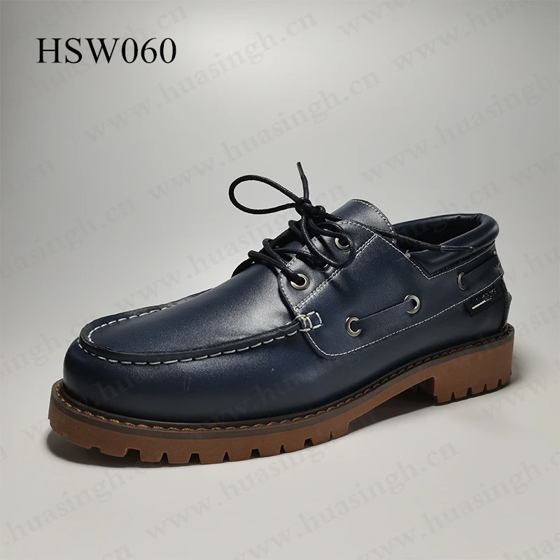 LXG,red brown color moccasin shoes with stitching rubber outsole classic style genuine cow leather upper social shoes HSW060