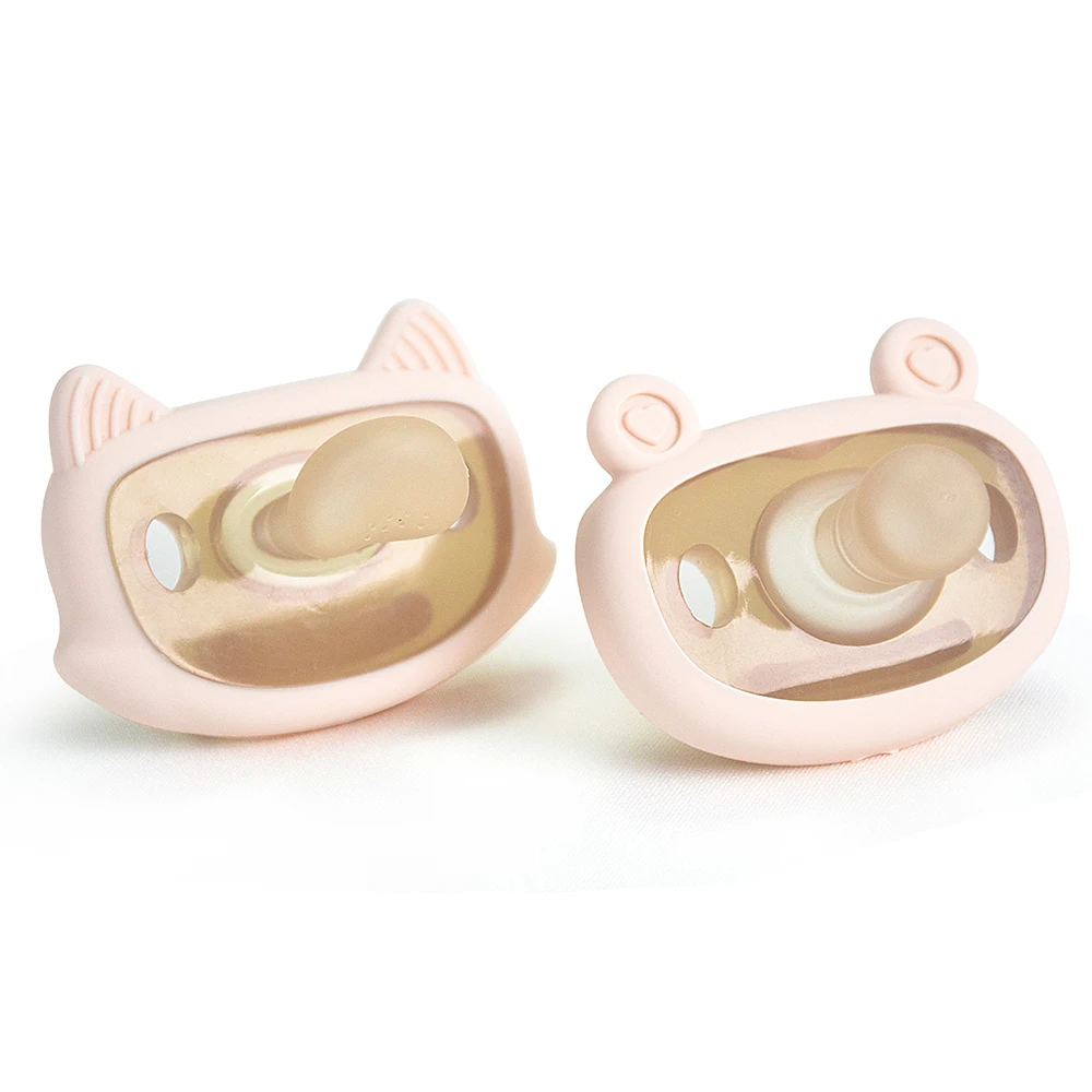 Wholesale Logo Custom Natural LSR BPA Free Soft Food Grade Silicone EN1400 Approval Baby Pacifier Dummy Soother Teat