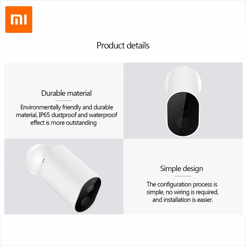  Xiaomi Mi Smart Security CCTV мини-камеры WIFI 360 угловая Беспроводная IP-камера 1080P с батареей