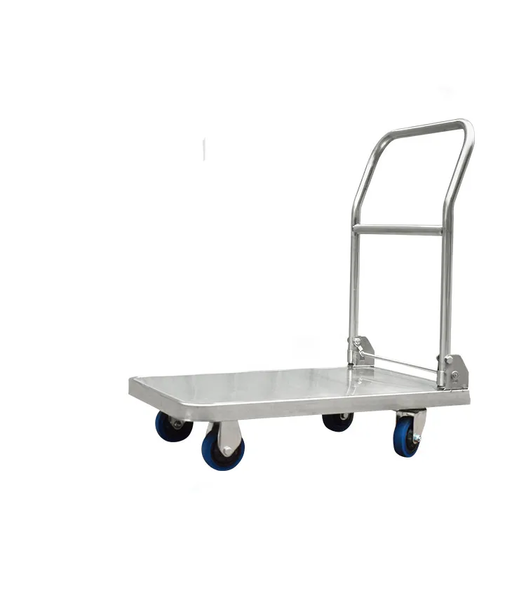 Folding stainless steel platform trolley /kitchen loading trolley