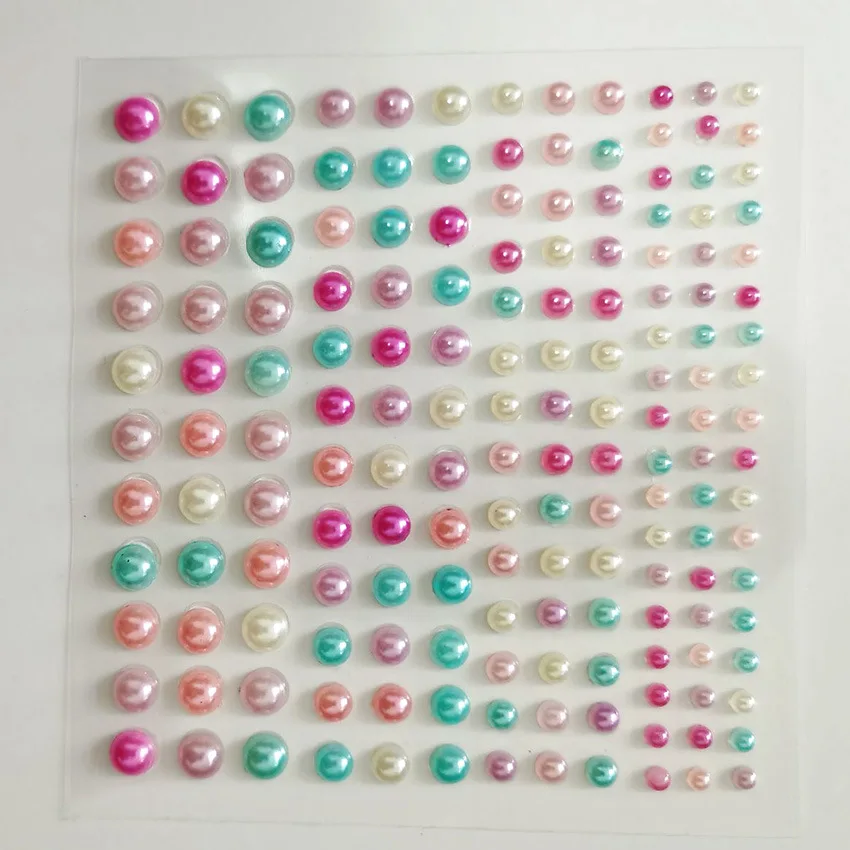 Pearl jewelry sticker Diy Gifts Rice White Pearl  Decorative Materials Stationery Beautiful Stickers Wide range of use