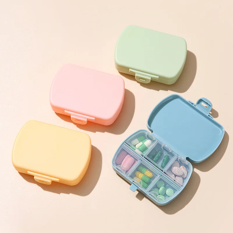 Portable New 6-Cell Medicine Box Medicine Distribution Box Small Plastic Medicine Box