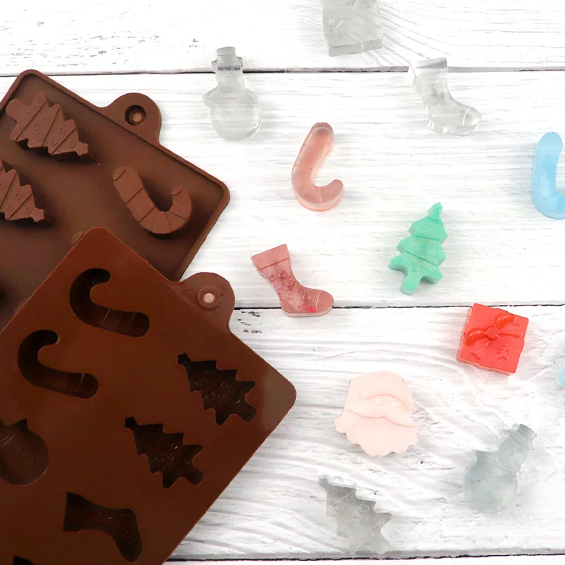 Wholesale Food Grade Custom Christmas Design Non-stick Chocolate Moulds Silicone Mold Silicone Cake Mould