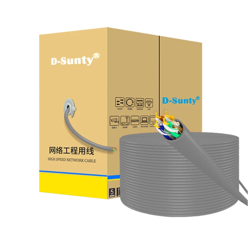 Cat 6 Gigabit Ethernet Cable Outdoor Indoor UTP/FTP/SFTP Lan Network Cable 1000FT 305M Cat 6A 26AWG Communication Cables