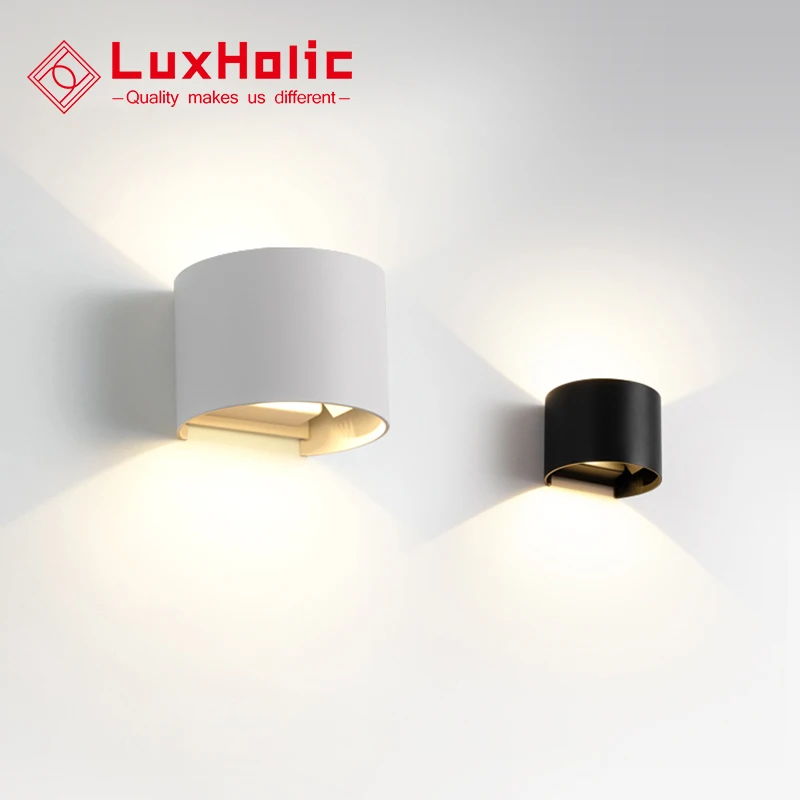  LuxHoIic водонепроницаемый IP65 6 Вт черный Регулируемый наружный светодиодный светильник с поверхностным креплением вверх и вниз Наружное освещение