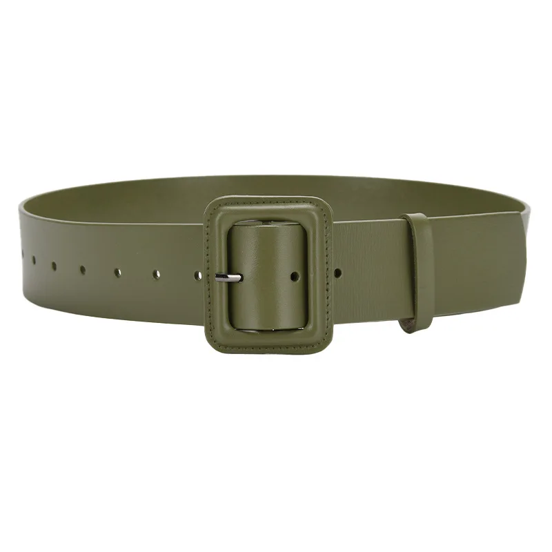 Wide Waist Seal Leather Belt Fashion Peplum Leather Belt Waist Collection Pin Buckle Girdle Belt Women