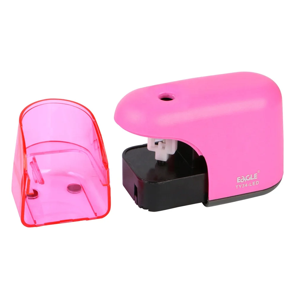 
Funny Stationery Automatic Pencil Sharpener with LED light Electric Sharpener for Office and School Matt Battery operated gifts 