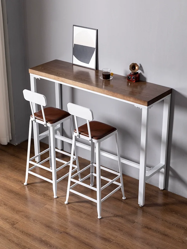 Wholesale High Quality Industrial  Bar Table and Chairs Set, Kitchen Bar Height Table with Stools Set of 2, Steel Frame