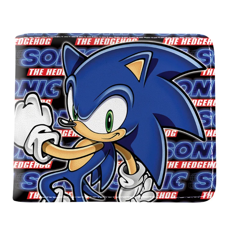 2023 New Sonic Characters Pattern Bifold Cartoon Wallet for Kids