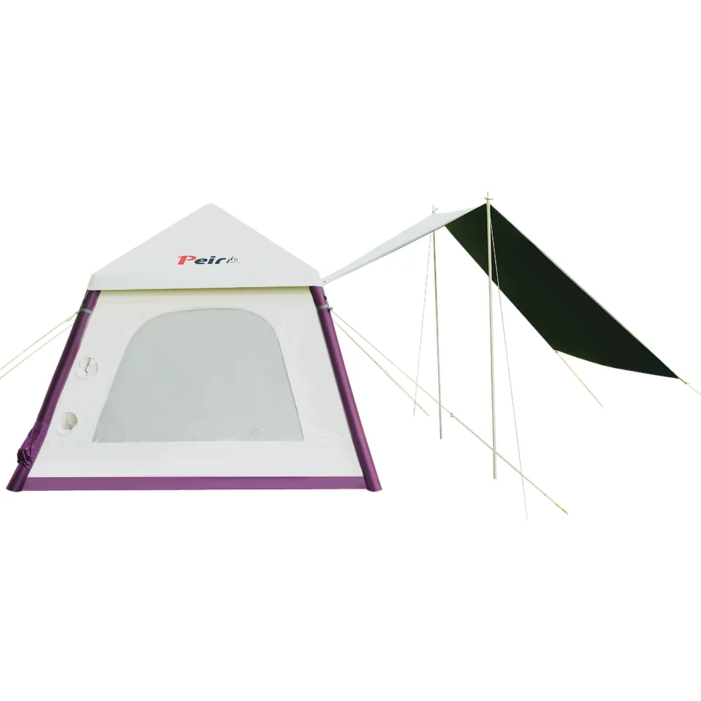 Peirhw Portable Custom Family Camping Tent Waterproof Outdoor Large Canvas Air column Glamping Inflatable Camping family Tent