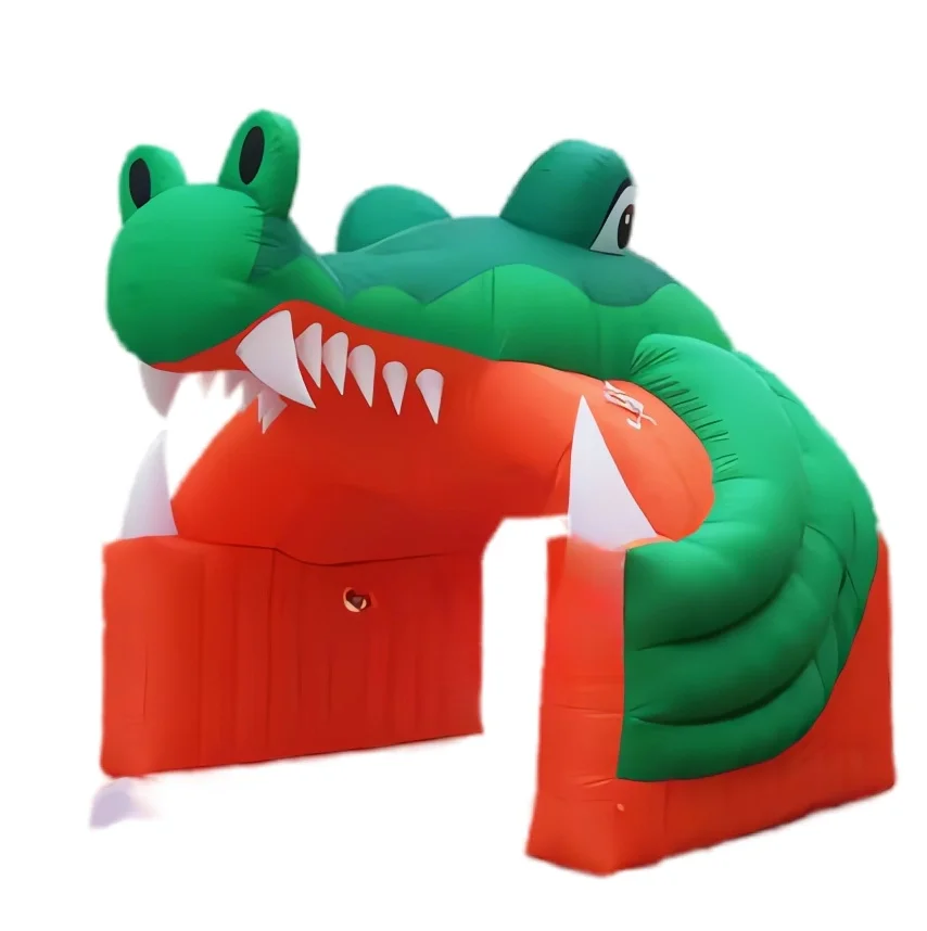 Giant inflatable leopard tunnel for Sport decoration