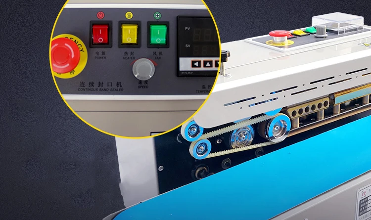 Горизонтальный термоуплотнитель для пластиковых пакетов FR900, Автоматическая непрерывная герметизирующая машина