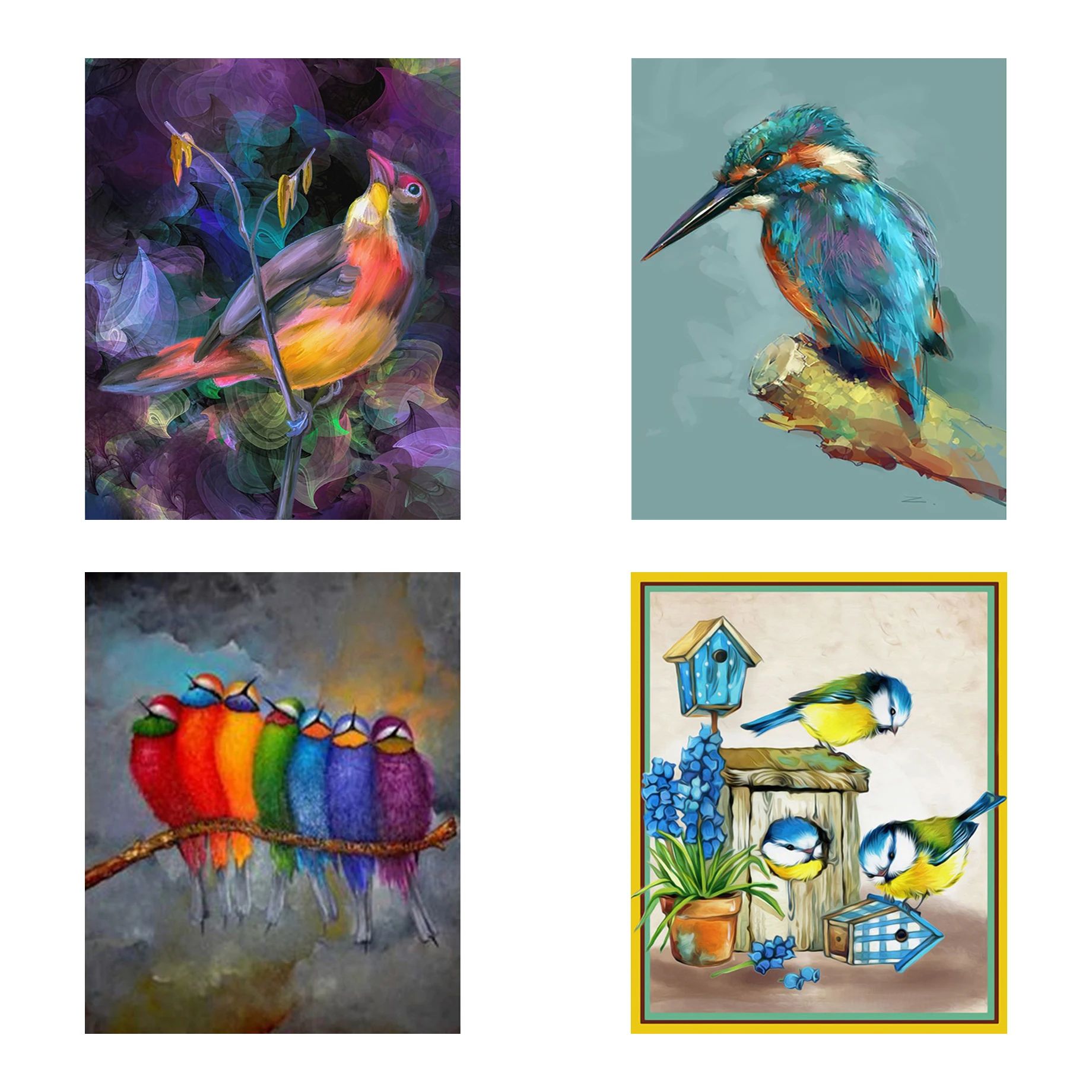 5D DIY Full Square/Round Diamond Painting Animals Diamond Embroidery Bird Resin Drill Mosaic Parrot Cross Stitch Home Decoration