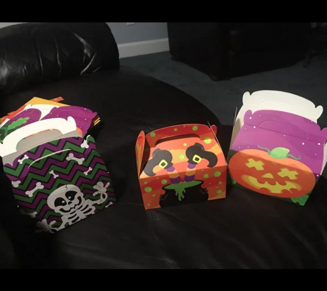 3D Halloween House Cardboard Candy Gift Paper Boxes For Trick-Or-Treating Holiday Pastries Cupcakes Cookies Brownies Donuts