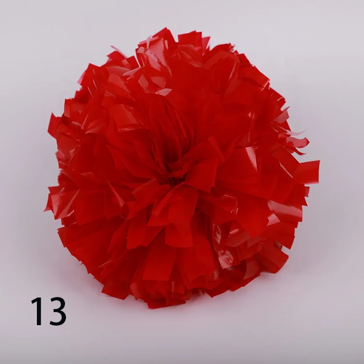 
Factory Hot Sales Cheerleading PomPoms Different Color Two Heads Hand Held Cheer Pom Balls Plastic 15colors can free combination 