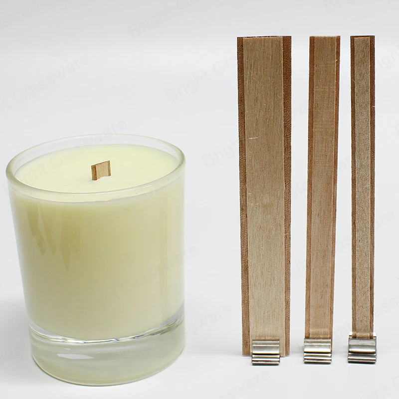 High Quality Factory Custom Various Styles Wood Wick Cross With Iron Stand Wooden Candle Wicks For Soy Wax Candle Making