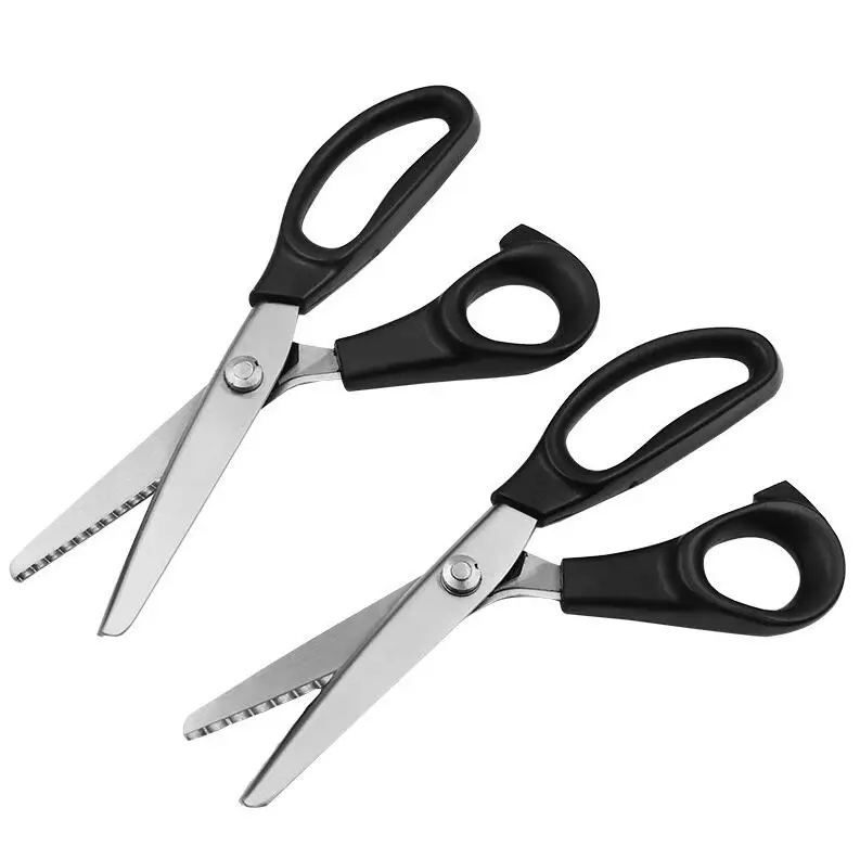 Shears Comfort Grips Crafts Zig Zag Cut Sewing Scissors,Professional Handheld Dressmaking