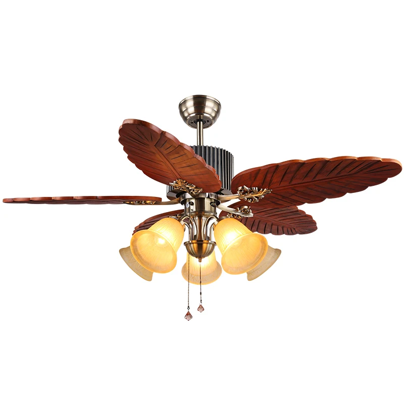 
Indoor Ceiling Fan Wood Blades Ceiling Fan with Lights 