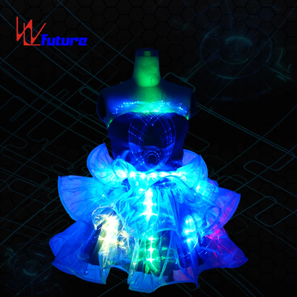 Popular LED Luminous Exotic Dancewear Pole  Lingerie Sexy Stripper Outfits