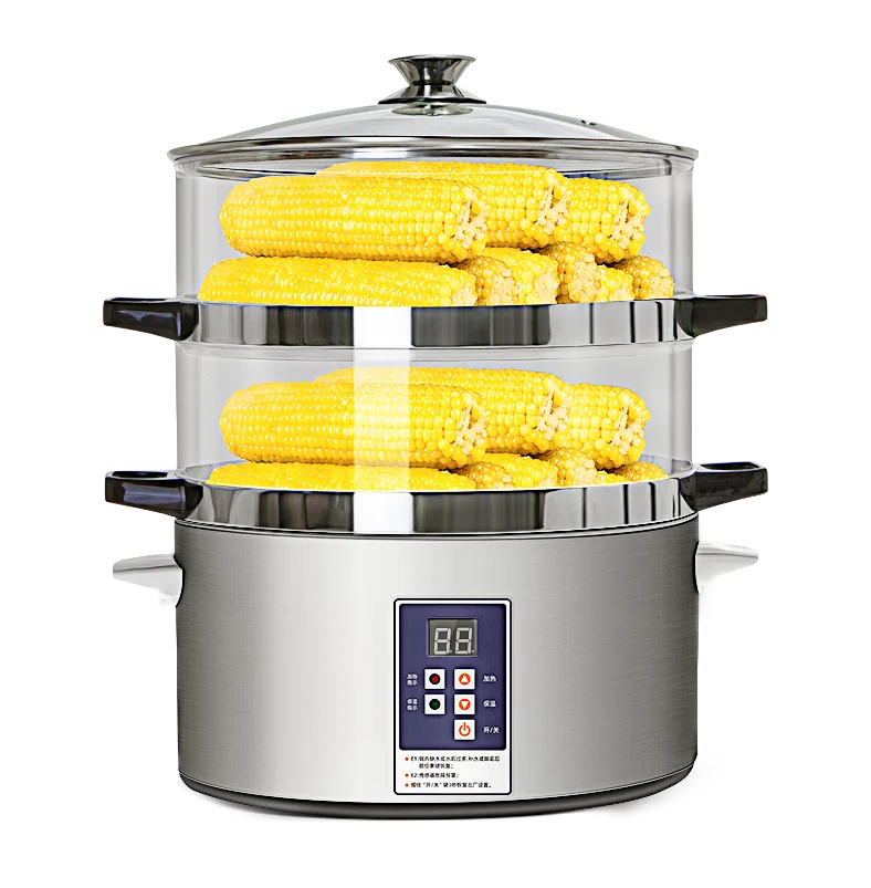 Factory Price Commercial Small 2 Layers Electric Sweet Corn Steamer Food Steamer