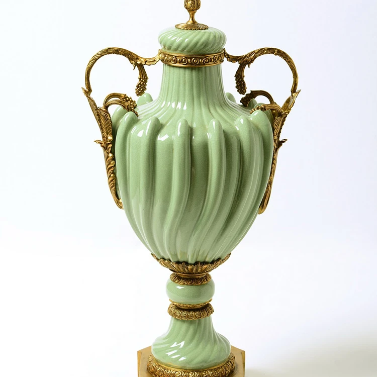 new designs creative brass ceramic handmade trophy  cup for tableware decorations home office decor